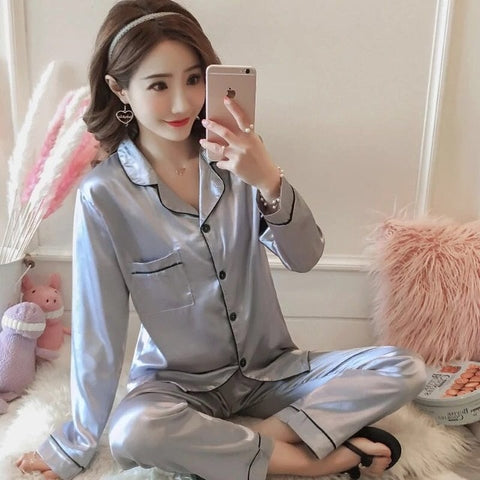 Short Sleeve Silk Pajamas Spring Women Summer Pajama Sets Silk Pijama Sleepwear Pyjamas Plus Size 3XL 4XL 5XL 85kg Nightwear Set