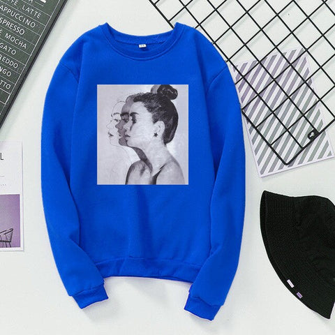 2019 New Fashion Hoodies Sweatshirt Woman Spring and Autumn Print Hoodies Loose Women Tops Slim Fit Soft Lady Sweatshirt