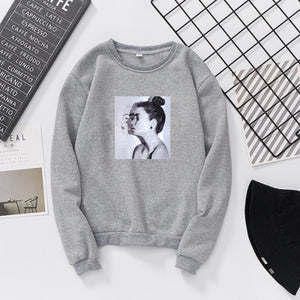 2019 New Fashion Hoodies Sweatshirt Woman Spring and Autumn Print Hoodies Loose Women Tops Slim Fit Soft Lady Sweatshirt