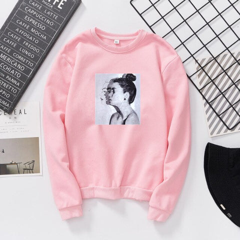 2019 New Fashion Hoodies Sweatshirt Woman Spring and Autumn Print Hoodies Loose Women Tops Slim Fit Soft Lady Sweatshirt