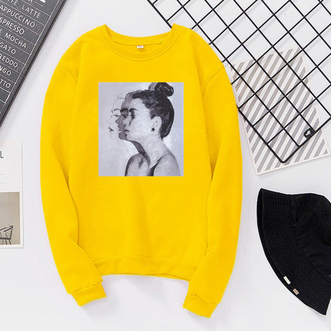 2019 New Fashion Hoodies Sweatshirt Woman Spring and Autumn Print Hoodies Loose Women Tops Slim Fit Soft Lady Sweatshirt