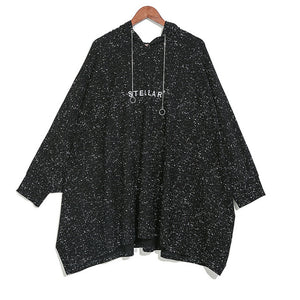 [EAM] Loose Fit Letter Printed Oversized Sweatshirt New Hooded Long Sleeve Women Big Size Fashion Autumn Winter 2019 1D212