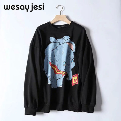 Womens sweatshirts Hoodies 2019 Black Pink Lion King Print Women Hoodies Long Sleeve O Neck Ladies Sweatshirt Casual Pullover