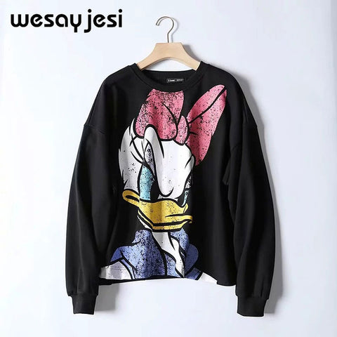 Womens sweatshirts Hoodies 2019 Black Pink Lion King Print Women Hoodies Long Sleeve O Neck Ladies Sweatshirt Casual Pullover