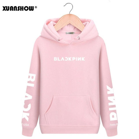 XUANSHOW Unisex Fashion Hoodies Swirtshirts Blackpink KPOP Long Sleeve Hat Clothes Pullovers Sweatshirts Sudadera Mujer S-XXL