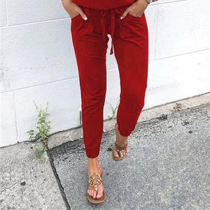 New Arrival Sexy Spaghetti Cross Strap Lace Up Jumpsuits Summer Women V Neck Solid Casual Sleeveless Pockets Long Romper  Female